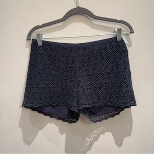 Fossil Lace Lined Shorts Dark Royal Navy Womens Size 2